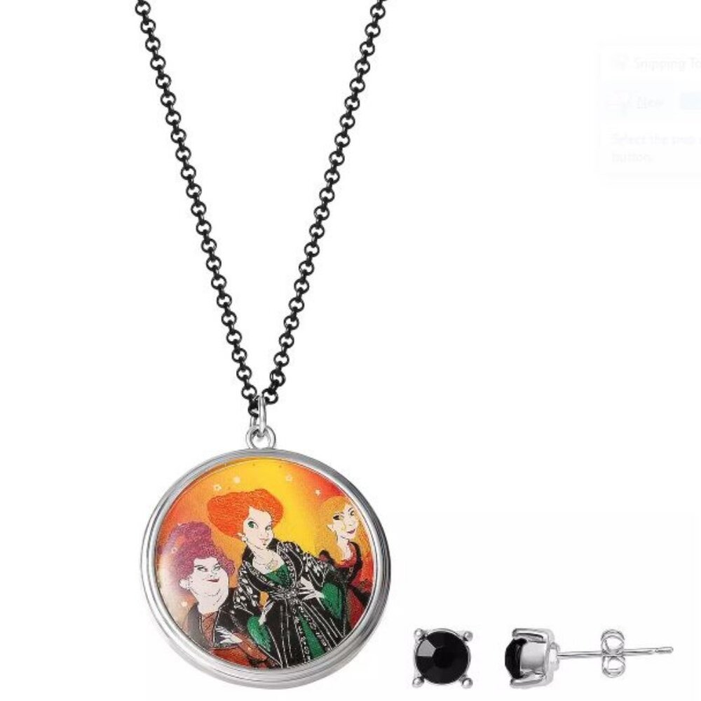 Disney's Hocus Pocus Necklace and Stud Set